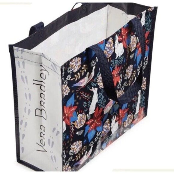 Vera Bradley Winter Forest Reusable Holiday Gift Market Tote Bag 12" X 14"‎ NWT - Picture 1 of 2